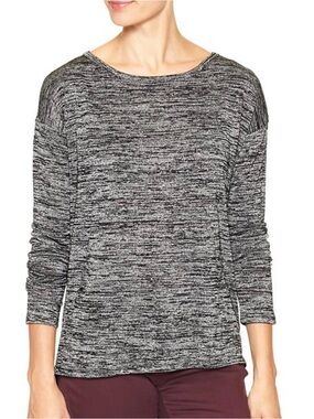 GAP Black and Gray Marled Knit Pullover